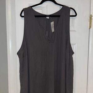 Torrid Grey Chiffon Swing Tank Size 4